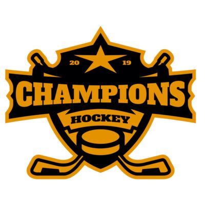 Champions Hockey logo template 02 縮圖