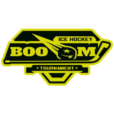 Boom Ice Hockey Tournament logo template 縮圖