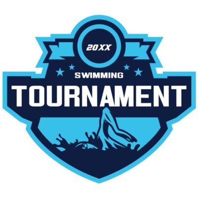 Swimming Tournament logo template 縮圖