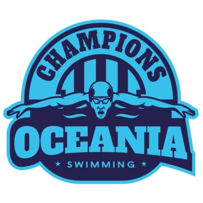 Oceania Champions Swimming logo template 縮圖