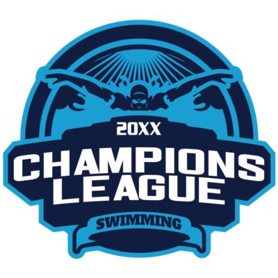 Champions League Swimming logo template 縮圖