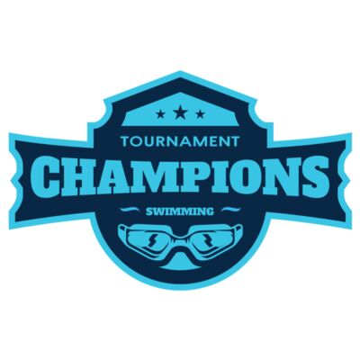 Champions Tournament Swimming logo template 縮圖