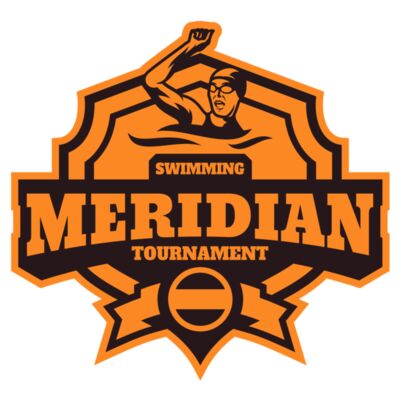 Meridian Tournament Swimming logo template 縮圖