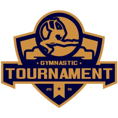 Gymnastic Tournament logo template 02 縮圖