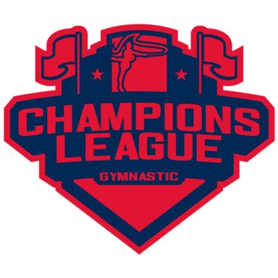 Champions League Gymnastic logo template 縮圖