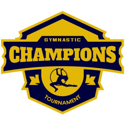 Champions Gymnastic Tournament logo template 縮圖