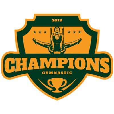 Champions Gymnastic logo template 縮圖